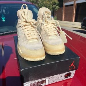 Off White xAir Jordan 4 retro white sail